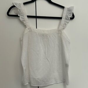 White swiss dot camisole